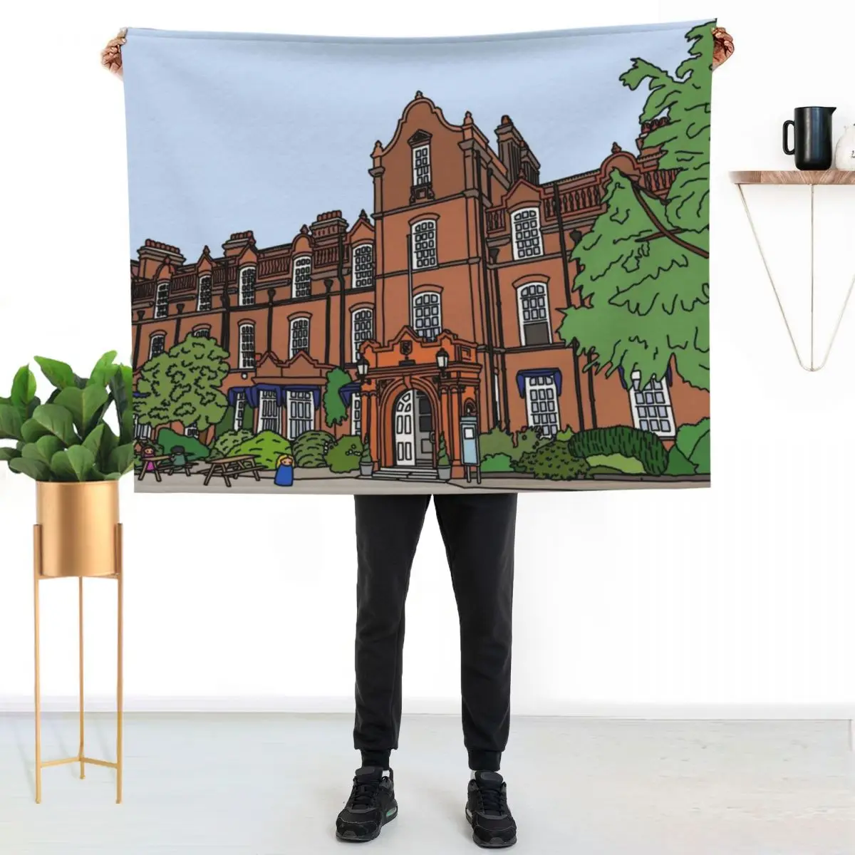 

Hughes Hall College - Strugletown || Cambridge struggles Throw Blanket Soft Warm Blanket Gift for Men Women Adults