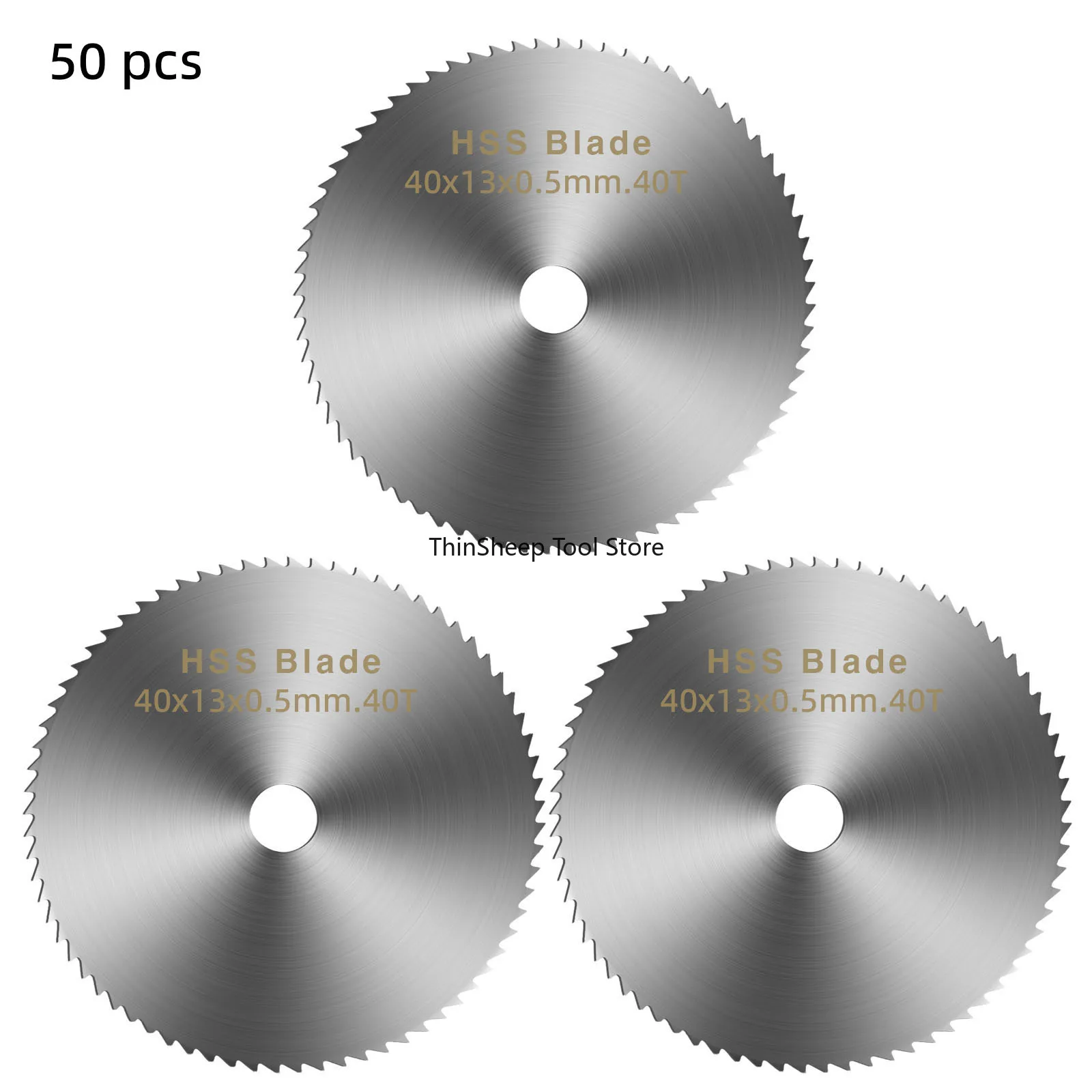 40/50/60/63mm 50pcs HSS Circular Saw Blade Milling Cutter Disc Mini Small MillingCutter Wood Plastic Metal Tile Multipurpose