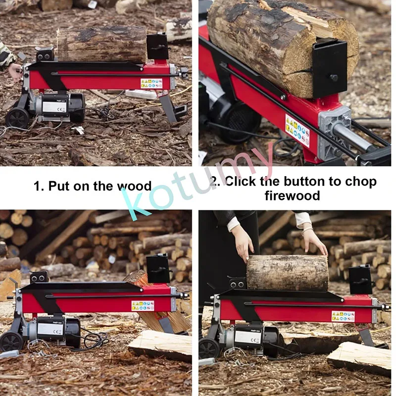 Electric Wood Splitting Machine 4T 6T 8T Wood Splitter Wood Chopping Machine Household Firewood Splitting Artifact