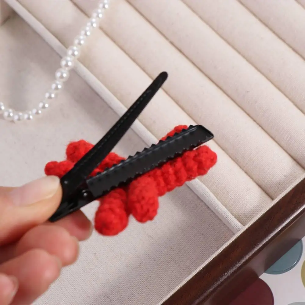 Duckbill Clip Angry Emotion Hair Clip Hair Accessories Korean Style Funny Crochet Barrettes Back Clip Cartoon Side Clip Wedding