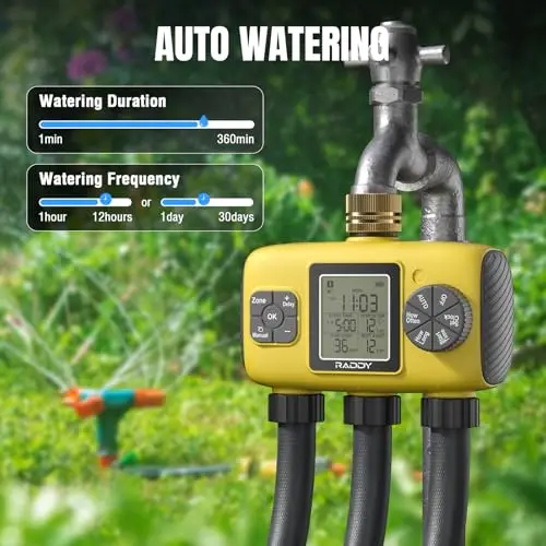 1/2/3-Outlet Automatic Water Timer Garden Irrigation Watering System Independent Control Sprinkler Programmer Tools