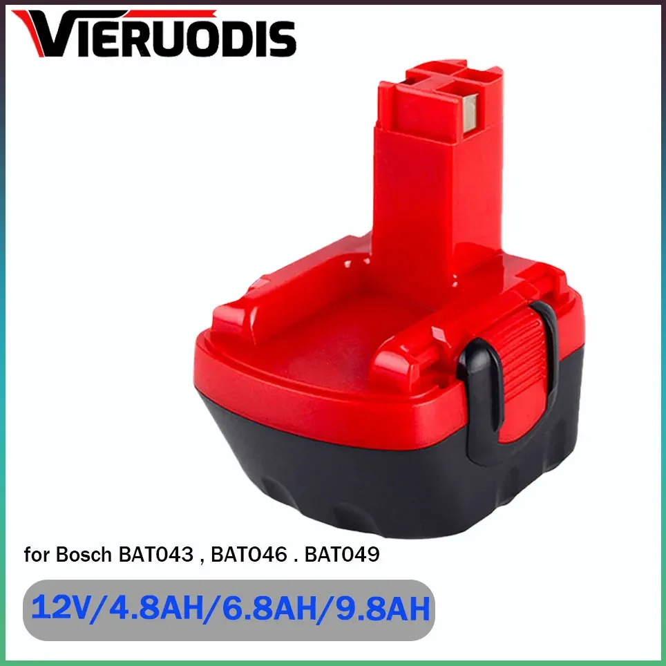 

For Bosch 12V 9800mAh Rechargeable Ni-MH Power Tool Battery BAT043 D70745 PSR12 GSB12 GSR12 BAT038 BAT045 BAT040