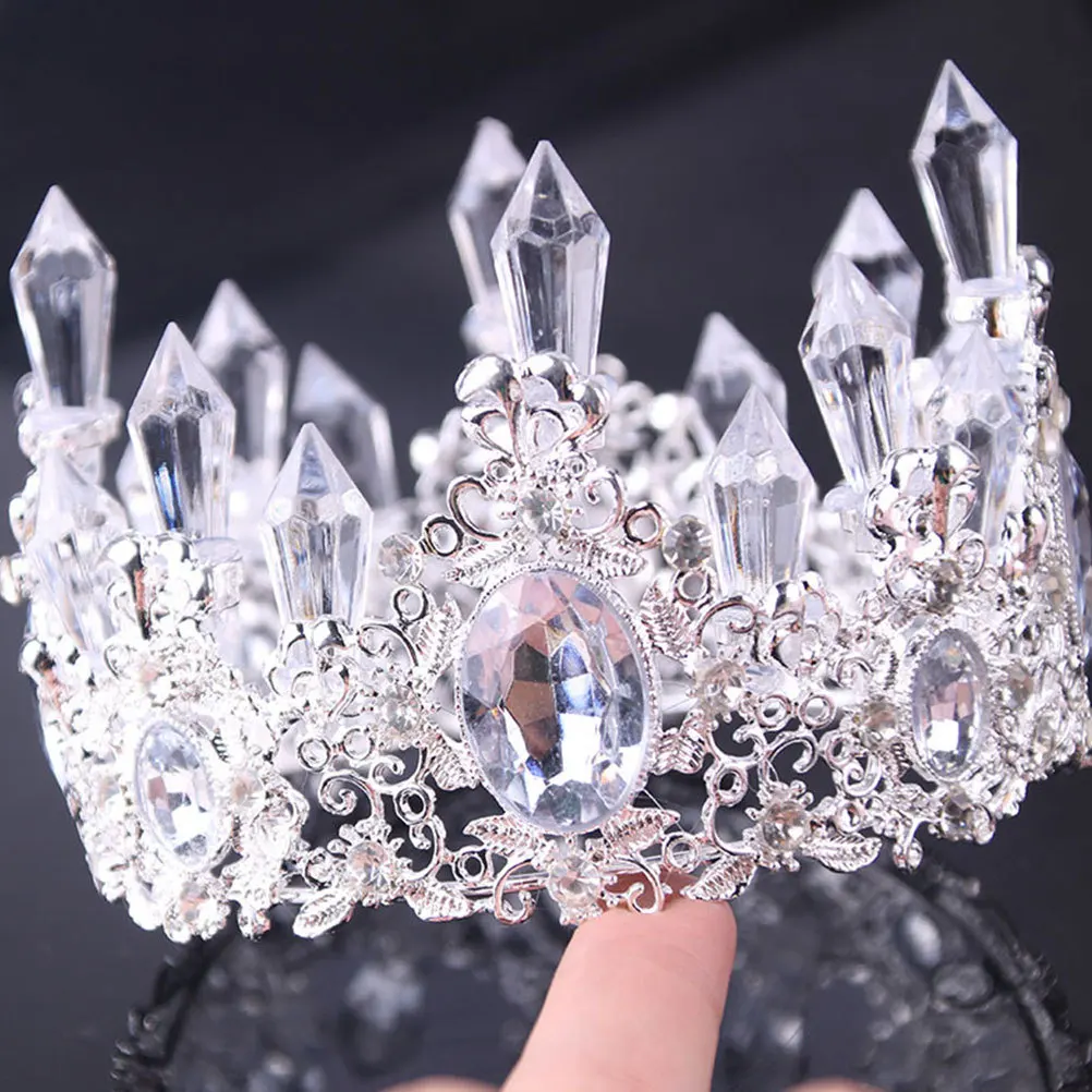 

1Pcs Crystal Crown Cake Topper Baroque Design Wedding Birthday Party Elegant Dessert Decoration Silver Crown Birthday Cake Decor