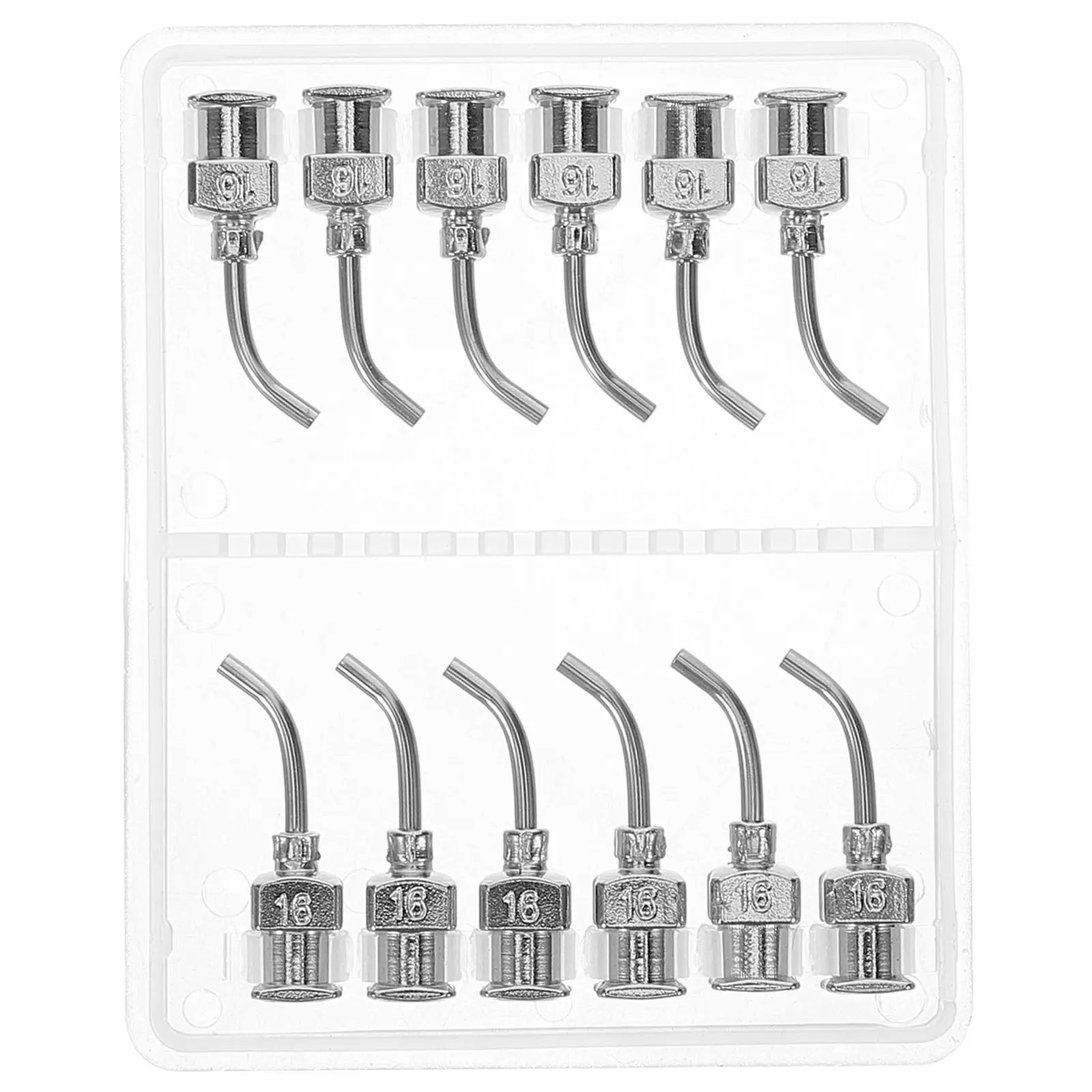 12Pcs Stainless Steel 45-Degree Blunt Dispensing Needles 16G for Glue Syringes Precision Application in Hard-to-Reach Areas