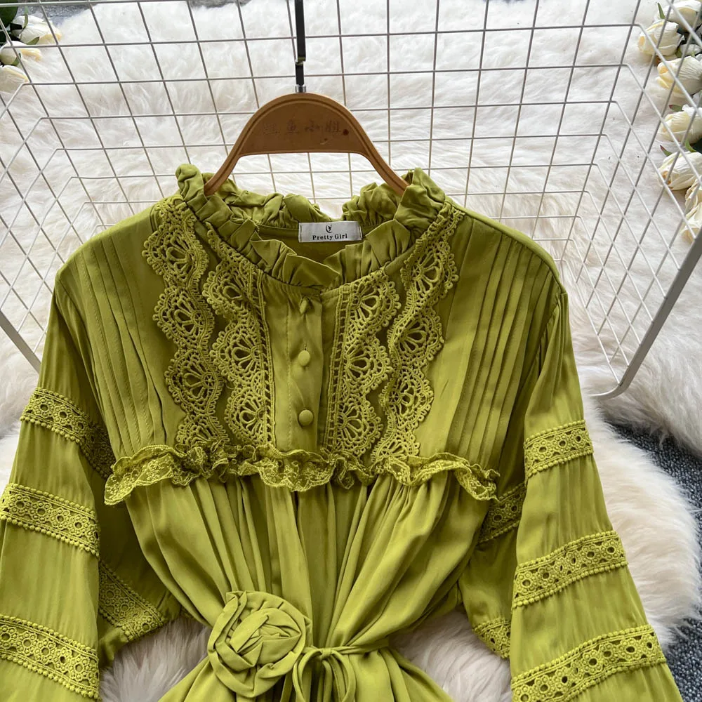 Chic vintage Sexy Spliced Elegant Fairy Summer  Women Boho Sundress women clothing Long dress