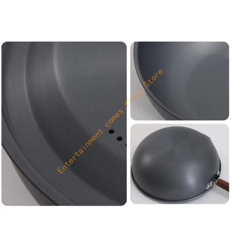 

55KD Portable Camping Pot Outdoor Aluminum Alloys Frying Pan Handle Wok Cookware Light Weight Nonstick Frying Pan