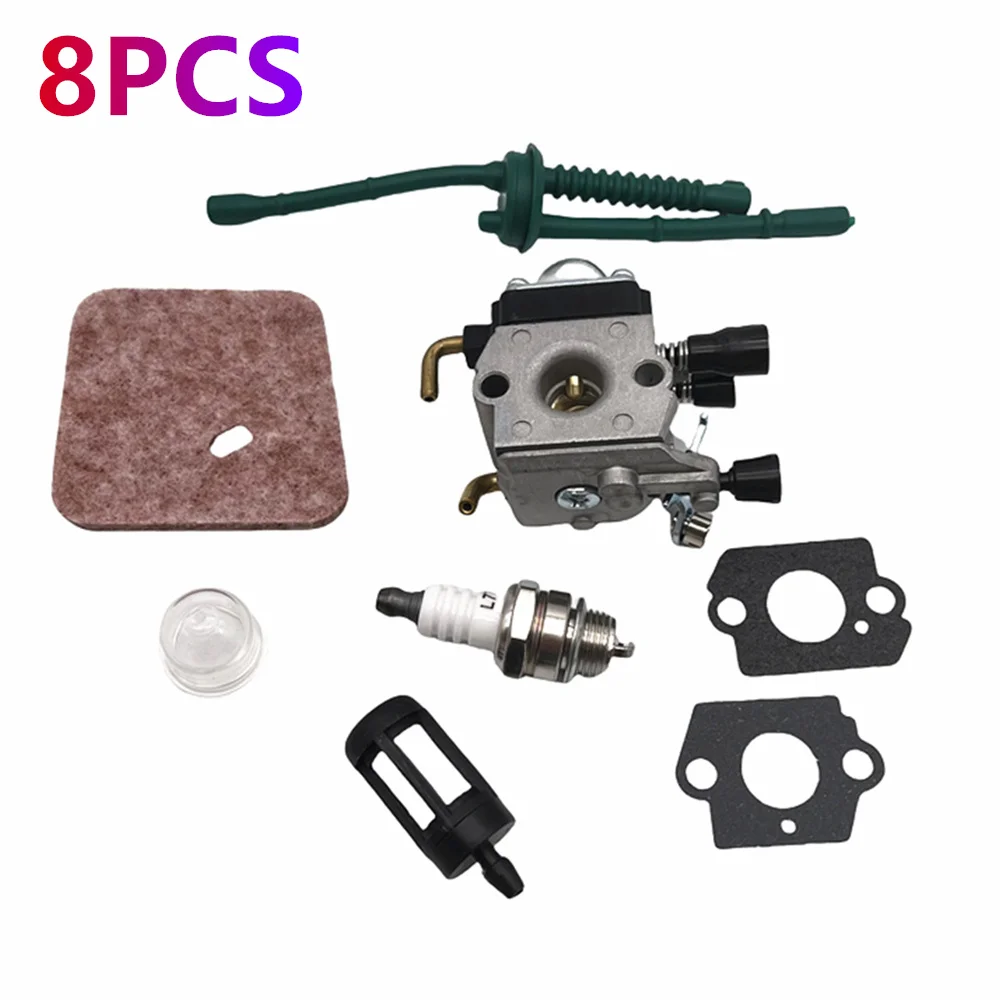 Carburetor Kit For Stihl HS45 FS55 Hedge Trimmer Zama C1Q-S169B C1Q-S186A/B Fuel Filter Oil Bubble Spark Plug Air Filter Parts