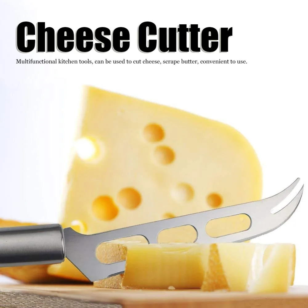 Durable Stainless Steel Cheese Knife Set Silver Ergonomic Handle Cheese Cutter Tool Convenient Kitchen Gadgets Kit Jam Spreading