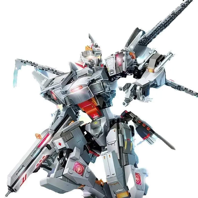 Senbao 202245 Fengqi Longyin J-20 Mecha Robot Assembles Building Blocks Compatible with Lego Small Particle Boys' Toys