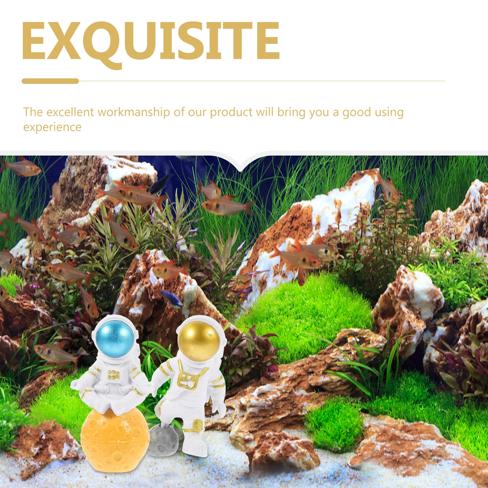 

2pcs Spacemen Astronaut Decoration Fish Tank Layout Prop Underwater Ornament For Tank Scene Astronaut Ornaments Decor