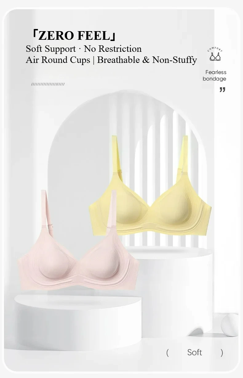 Jelly bra Soft support thin model No underwire No trace breathable