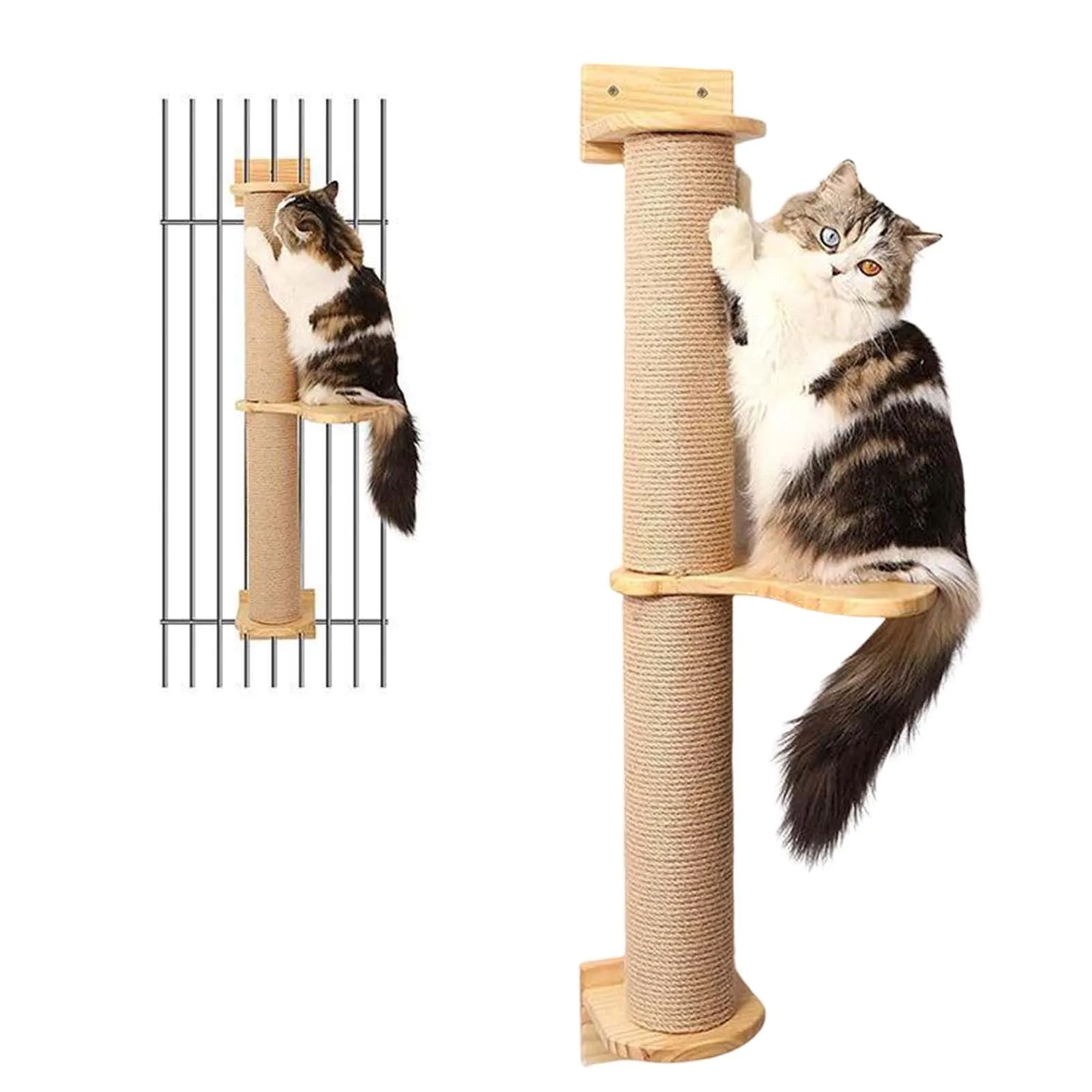 Struttura da arrampicata per gatti Albero per gatti Tiragraffi per gatti montati a parete Alberi per attività per gatti per regalo festivo per proprietari di gatti di animali domestici