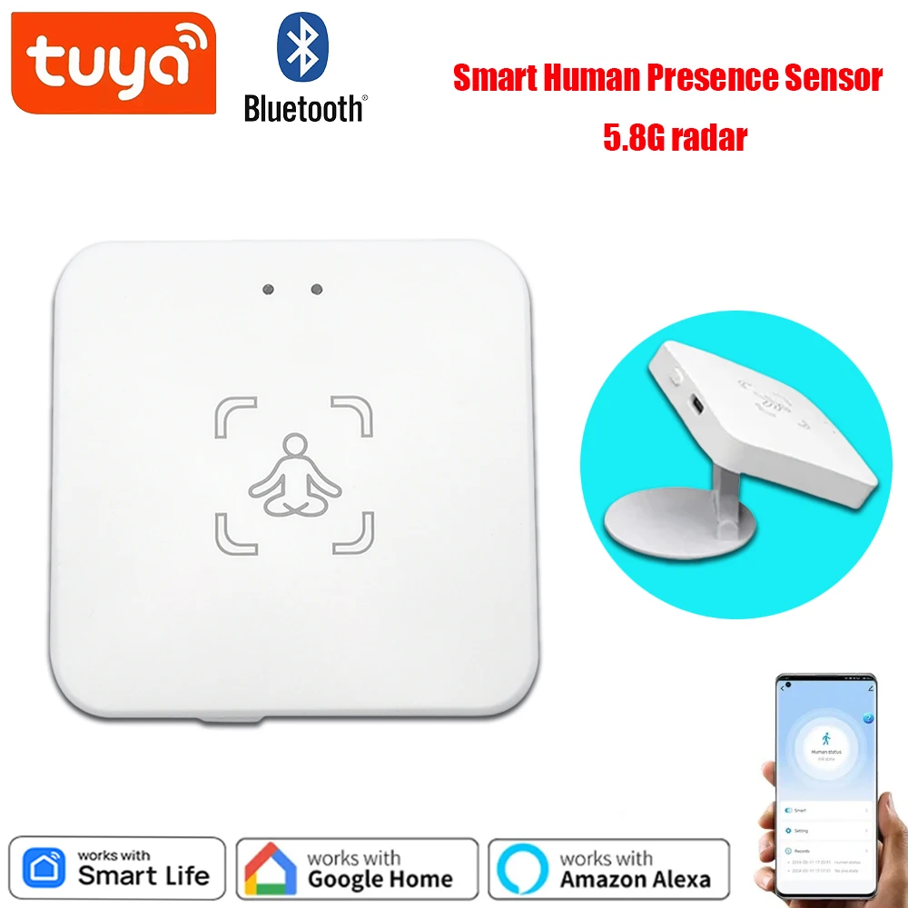 Tuya Bluetooth rilevatore di presenza umana sensore PIR intelligente del corpo umano Radar MmWave rilevamento dell\'intensità del sensore di