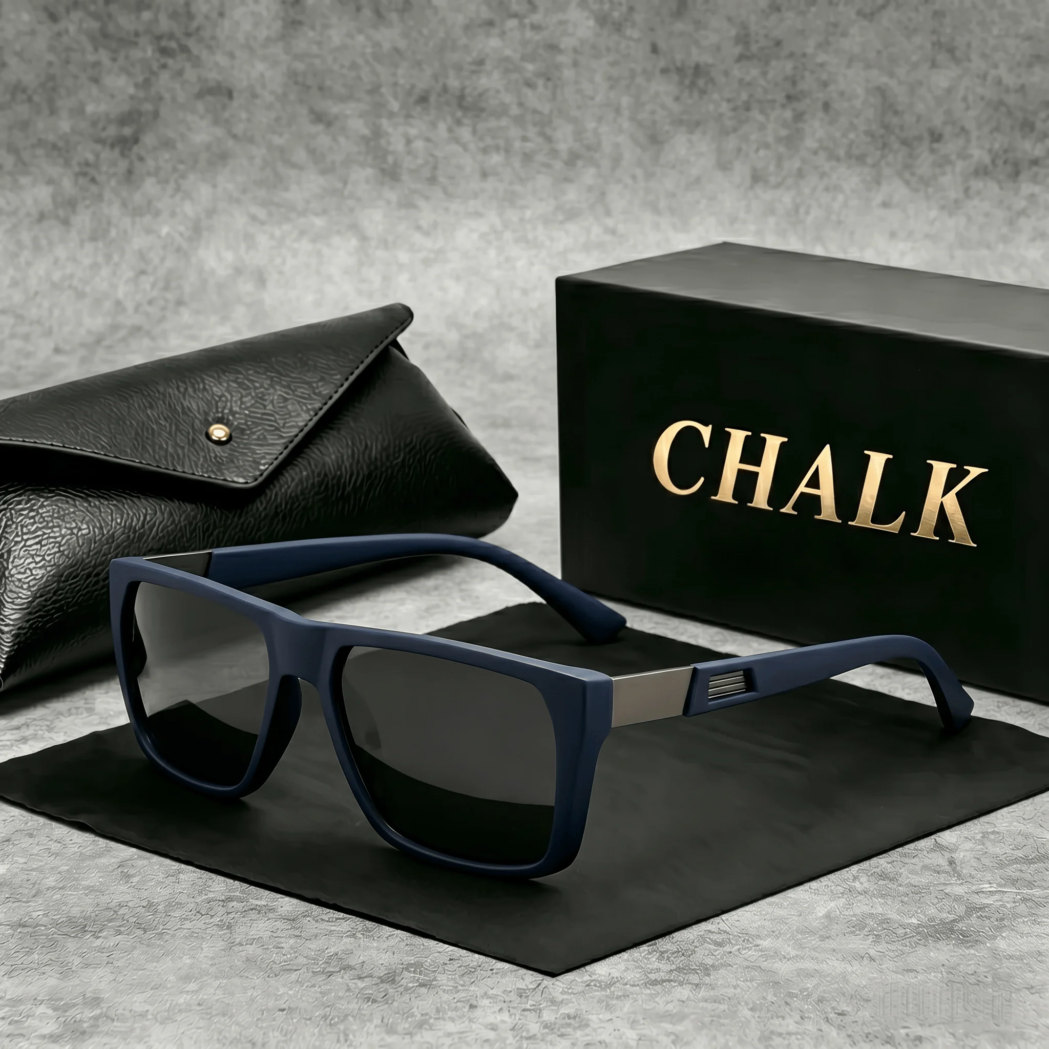 

CHALK Polarized Driving Glasses for Men Vintage Outdoor Climbing & Fishing Sunglasses Classic Square Frame Fashionable