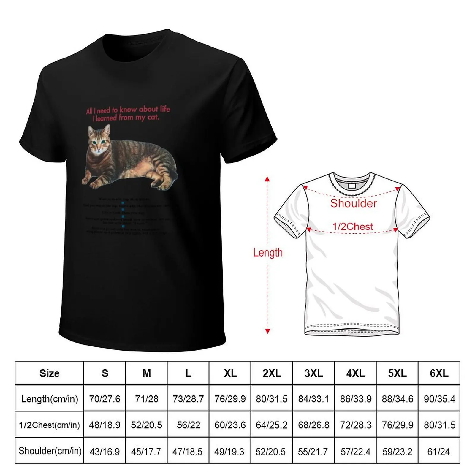 All I need to know about life I learned from my cat T-Shirt funny t shirts man T-Shirt