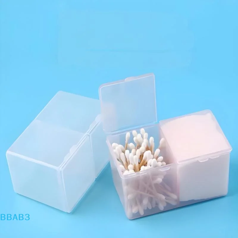 【B】1 قطعة-صندوق تخزين محمول ملحقات الأظافر مناديل وسادات قطنية وقضبان حاوية منظم أدوات تزيين الأظافر
