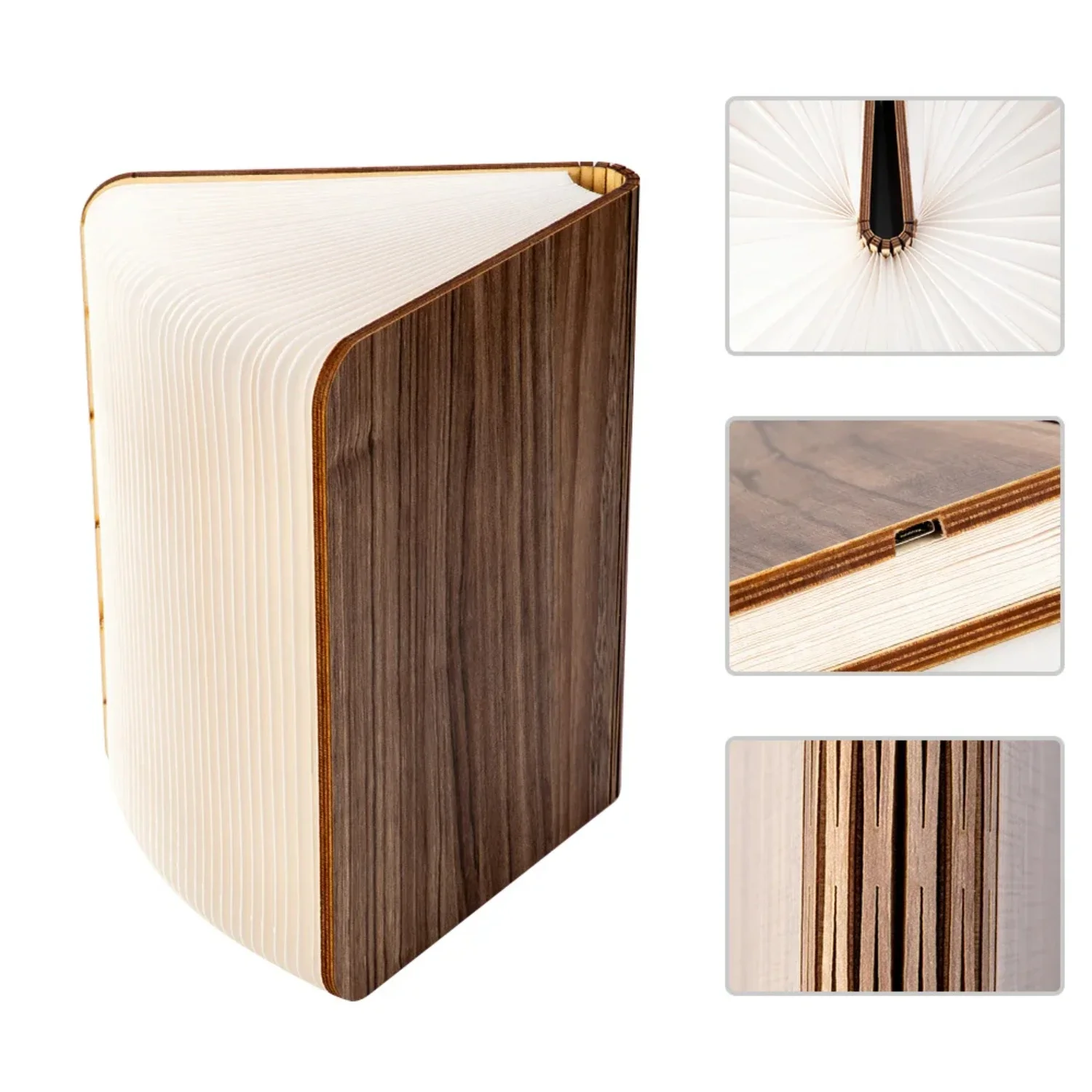 Opulent, Elegant and Gorgeous Customizable Wooden Desk Lamp - Exquisite Illuminated Book Stand with A Glowing Light for Discerni
