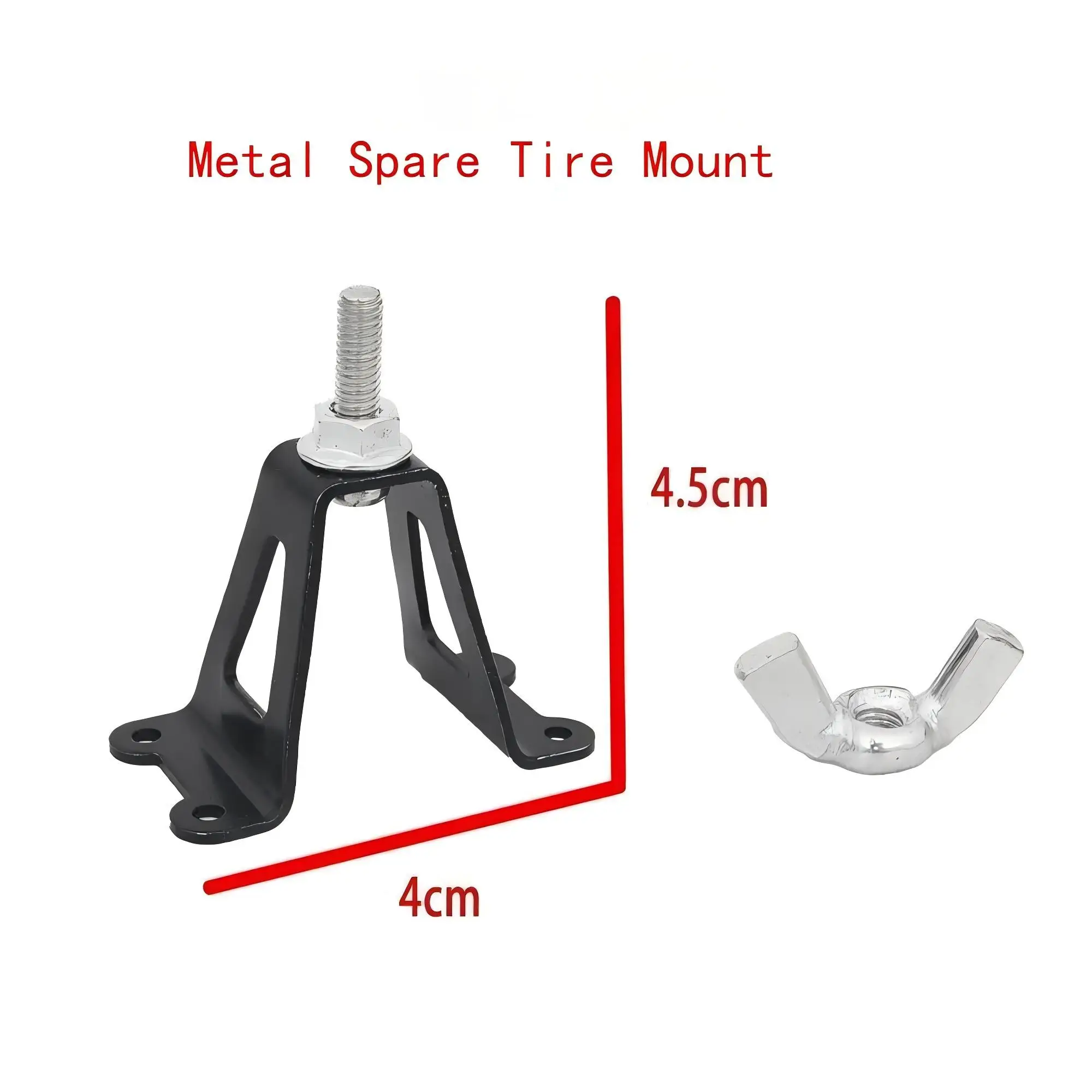 Metal Spare Tire Carrier Mount for 1/10 RC Crawler SCX10 D90 CC01 TRX4 Defender - Reinforced Rear Bumper Upgraded Accessories