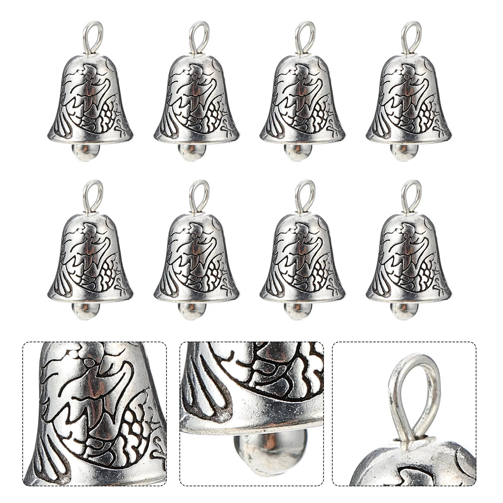 

20 Pcs Key Chain Bell Pendant Vintage Decor Jingle Alloy Jewelry Accessories Hanging Decors