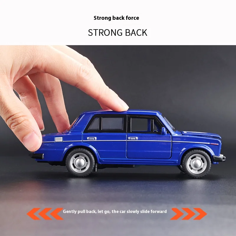 1:32 LADA NIVA Model Samochodu z Odlewu Stopu Metali Retro, Ozdoba na Konsolę Centralną, Zabawka z Dźwiękiem i Światłem, Prezent na Boże Narodzenie dla Dzieci