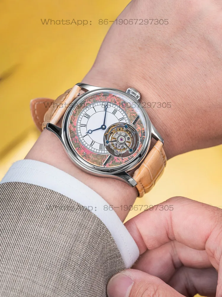 42Mm formal light luxury business tourbillon manual mechanical watch men