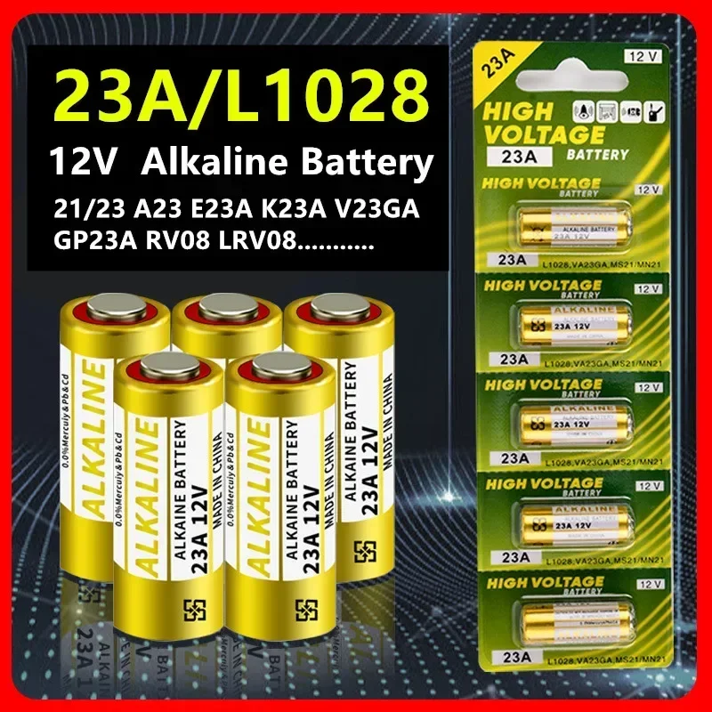 55mAh 23A 12V Batteries Remote Control Toys Primary Dry Alkaline Battery L1028 21/23 A23 E23A K23A V23GA GP23A RV08 LRV08 23 a