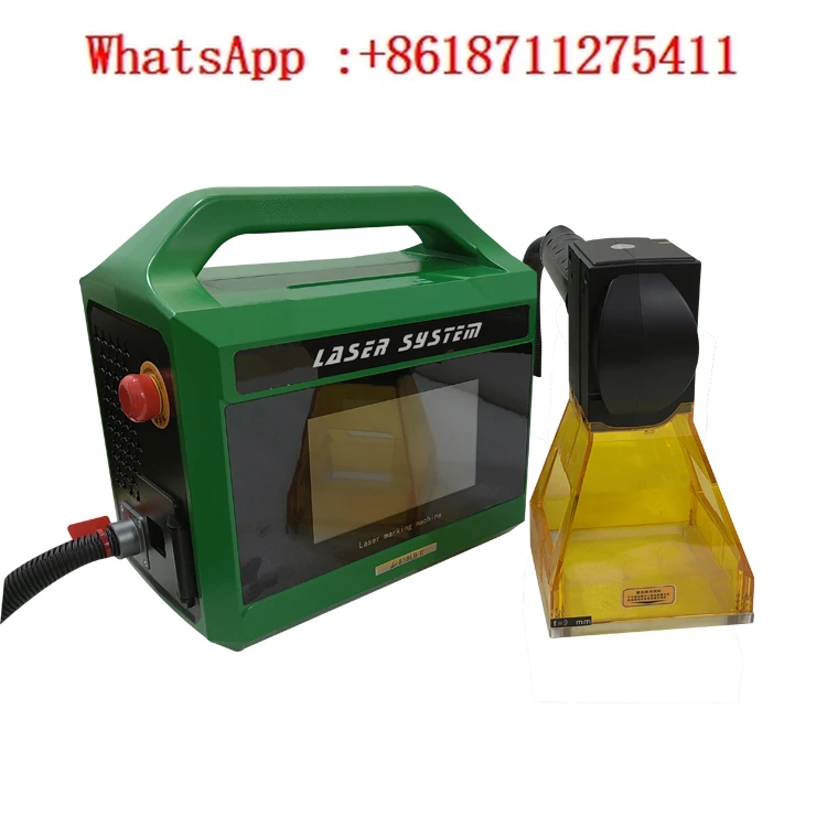 Handheld small portable hand-held fiber laser marking machine, metal laser engraving machine, coding machine charging