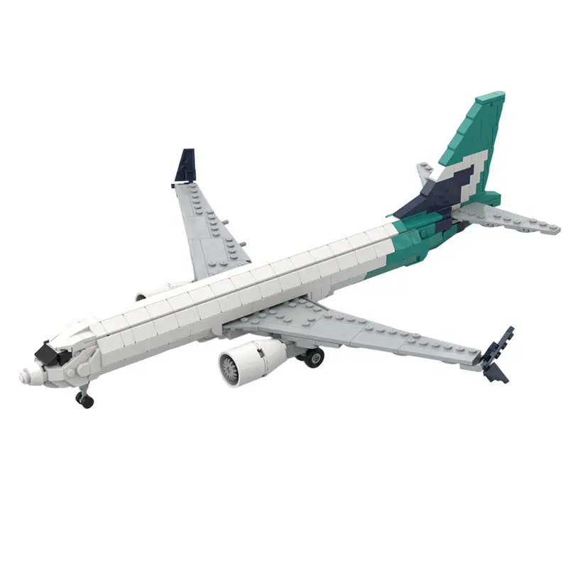 Scale Model Boeing 737 MAX 8 Passenger Plane Aircraft Model Building Bricks War Equipment Modular Technology Gifts Assemble Toys