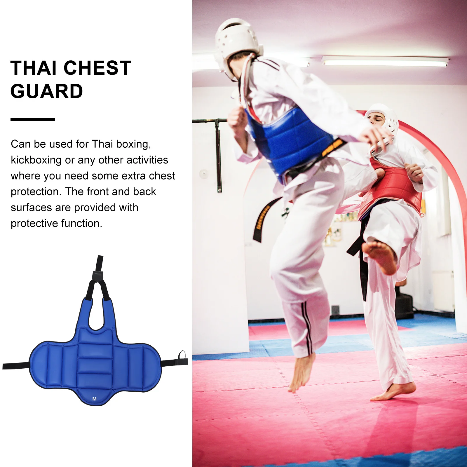 เสื้อเกราะป้องกันร่างกายแบบหนาพิเศษ สวมใส่ได้สองด้าน ป้องกันการกระแทก สำหรับคิกบ็อกซิ่ง มวยไทย อุปกรณ์ป้องกันสำหรับการฝึกซ้อม