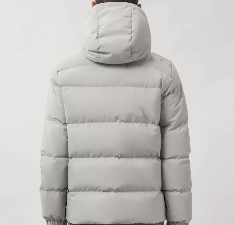 Men's High Quality Formal Winter Jacket Windproof and Warm Woolen Sportswear Zipper Closure down Coat with Washed Technics