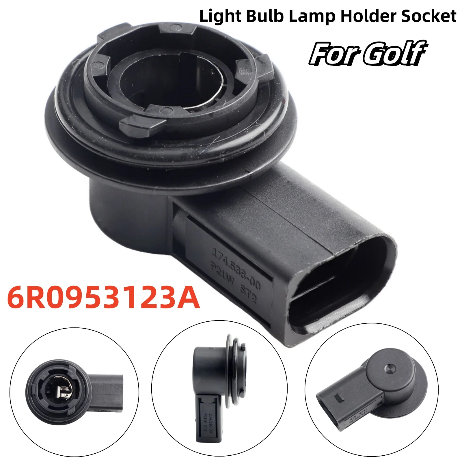 

Auto Bulb Lamp Holder Socket 6R0953123A For Golf For Passat For Skoda Daytime Running Light Bulb Holder Auto Light Parts