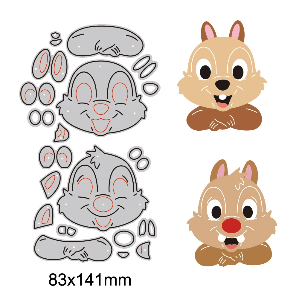 Disney Chip and Dale Cutting Dies Papercrafts Diecut for DIY Scrapbooking Decorative Paper Card Crafts Making New 2023 Mold