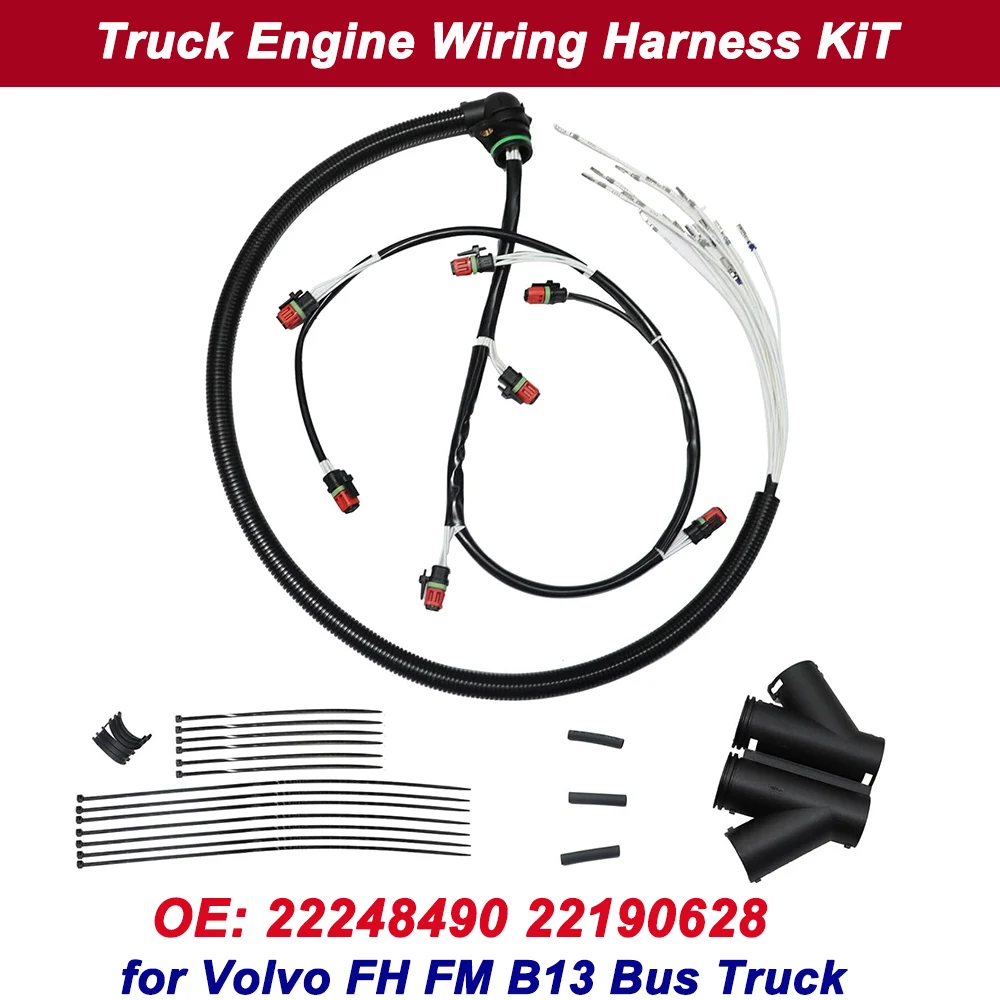 High Quality Engine Wiring Harness Kit, Anti Break Injector Cable Harness For Volvo Truck FM FH D13 22248490 22190628 7422248490