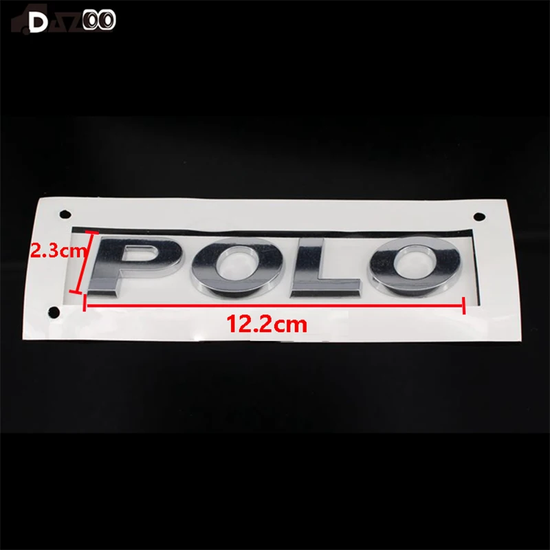 For VW Polo 1.4 1.6 Trunk Lettering Displacement Standard Rear Tail Mark Silver