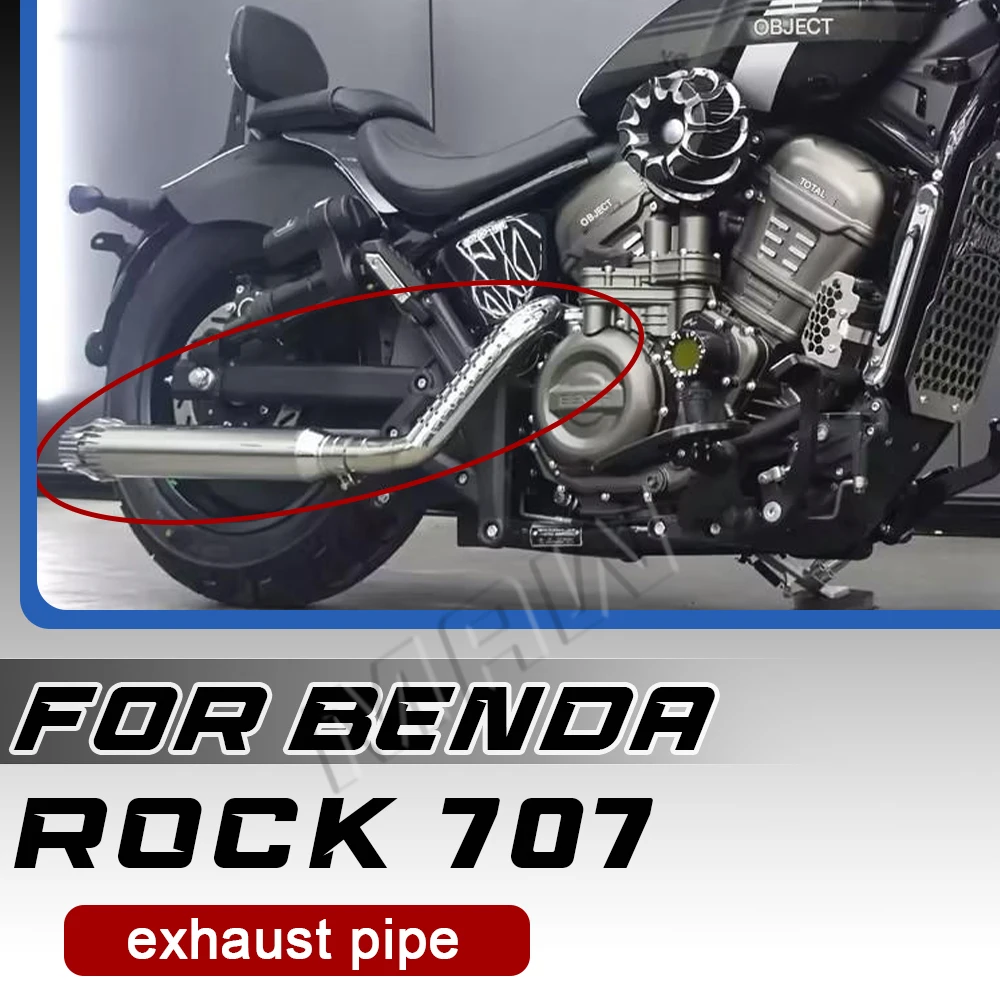 

For BENDA ROCK 707 Full System Dual Outlet Exhaust Muffler Deep & Thick Sound Motorcycle Modified Accessories