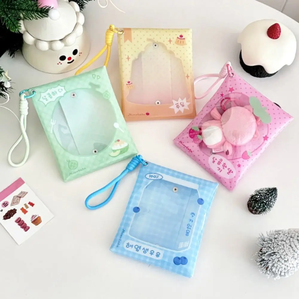 Multi-functional PVC Display Bag Clear With Hanging Rope Cotton Out Bag 10cm Storage Badage Storage Bag Outdoor Travel