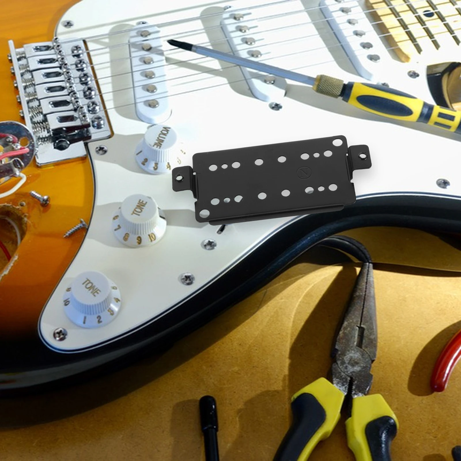 

Pickup Base Plate Electric Guitar Backplate Double Coil Baseplate Frame of Black for