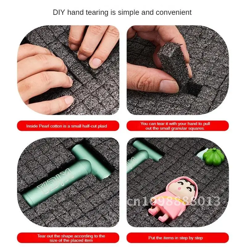 50x30 سنتيمتر اللؤلؤ القطن اختيار نتف الأدوات رغوة قبل قطع مسبقة رغوة الرغاوي أداة الصلب إدراج الظل الطيران المنظم وحالة #2