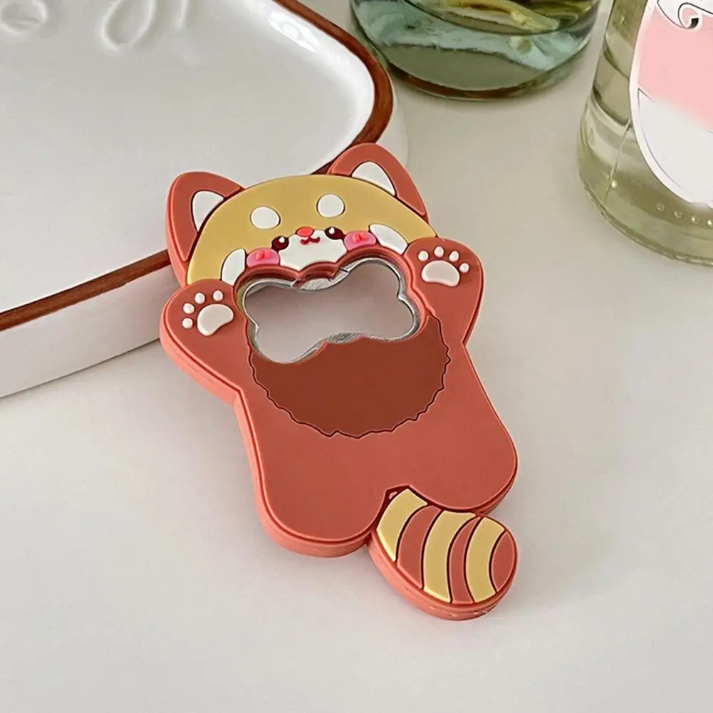 Eye-catching Bottle Cap Opener Cute Bottle Opener Set Cat Dog Panda Shape Fun Kitchen Gadget Bar Accessory Practical Kitchen