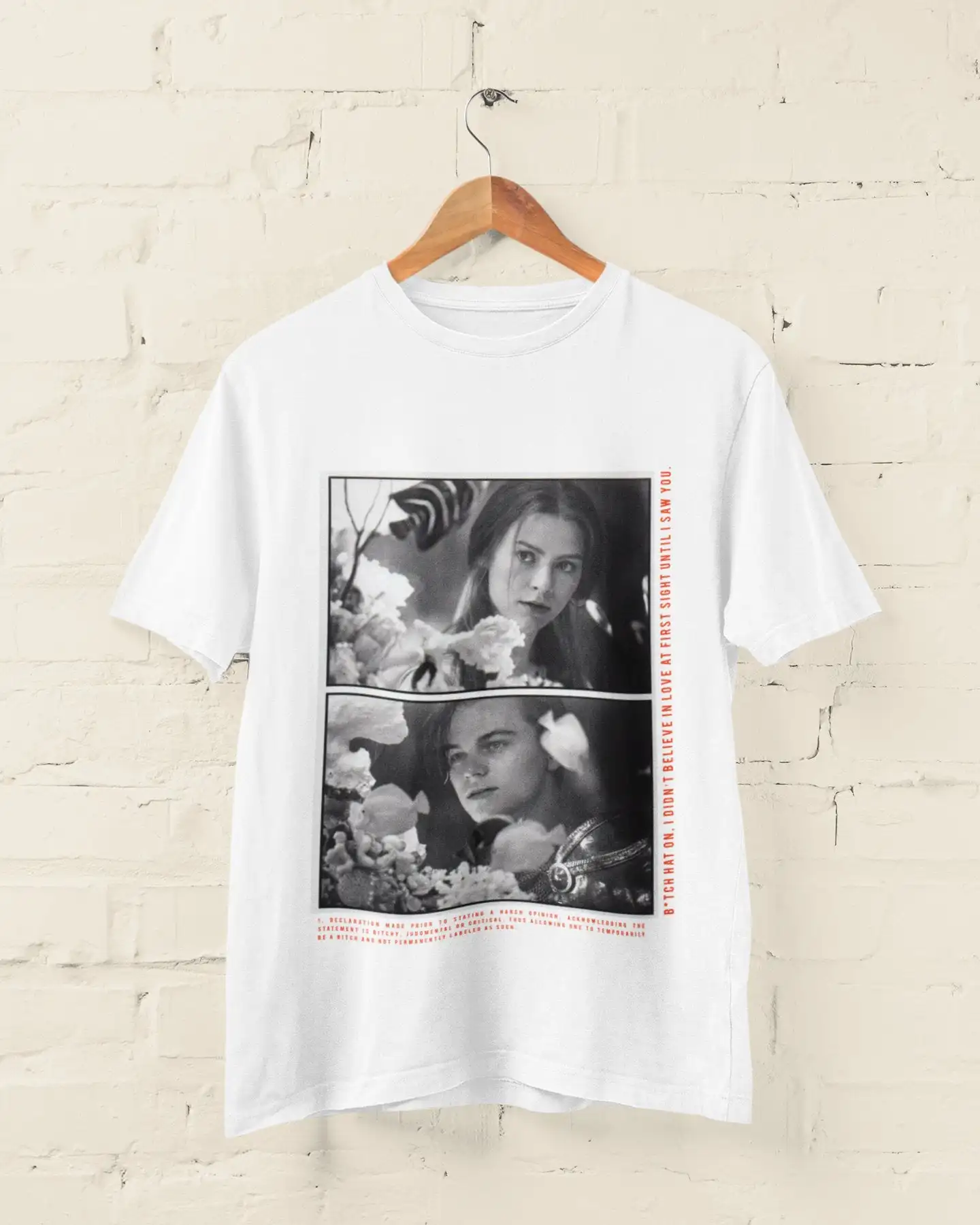 Vintage 90s Movie Merch Romeo And Juliet Love at First Sight Classic Fashion T Shirt For Shakespeare Fan Millennial