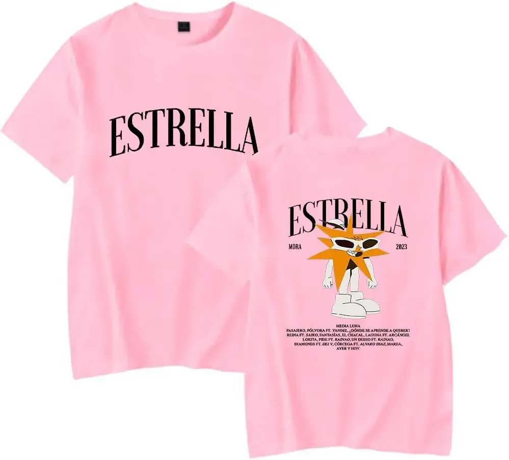 Mora Merch Album Estrella T Shirt Short Sleev Classic Print Top Tee Unisex