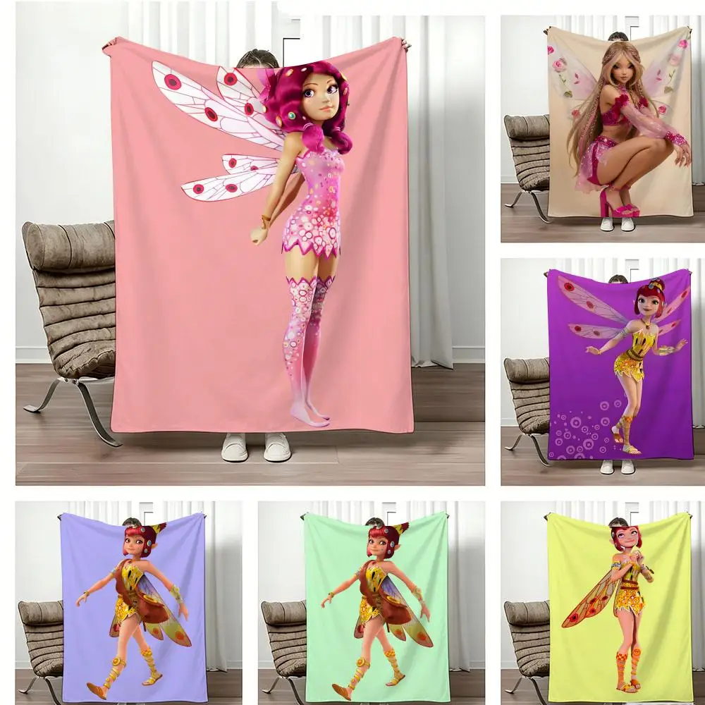 Hit Anime M-Mia and M-MeS Throw Lightweight 240g Flannel Blanket Soft Skin-friendly for Summer Cooling