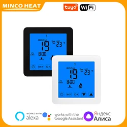 Minco Heat Programmable Smart Wifi Touch Screen 3A/16A 230V Underfloor Heating /Water Heating Thermostat for Google Home, Alexa