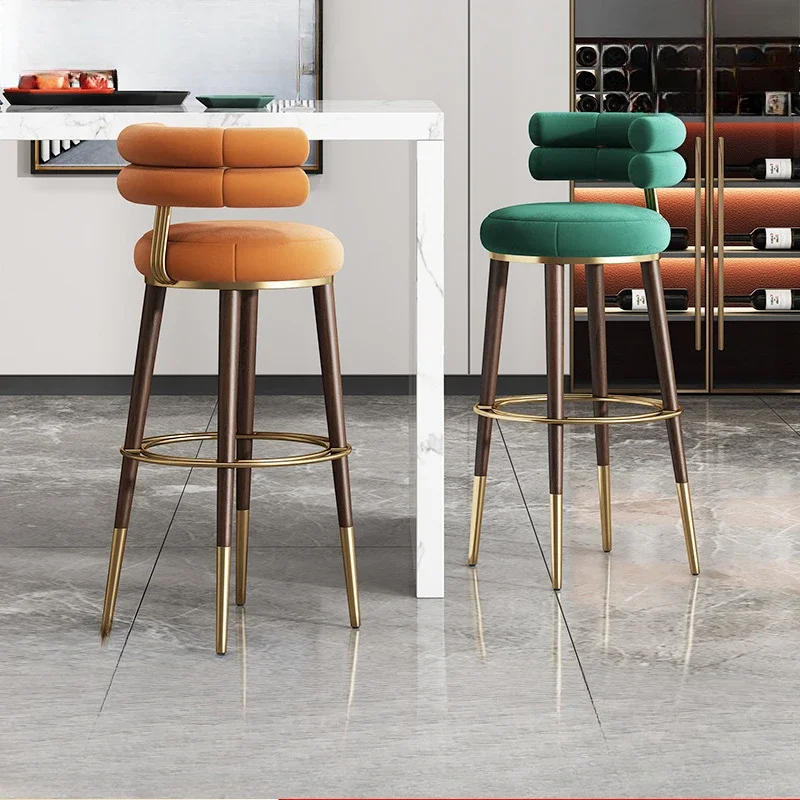 

Nordic Bar Cafe Metal Minimalist Creative Bar Chair