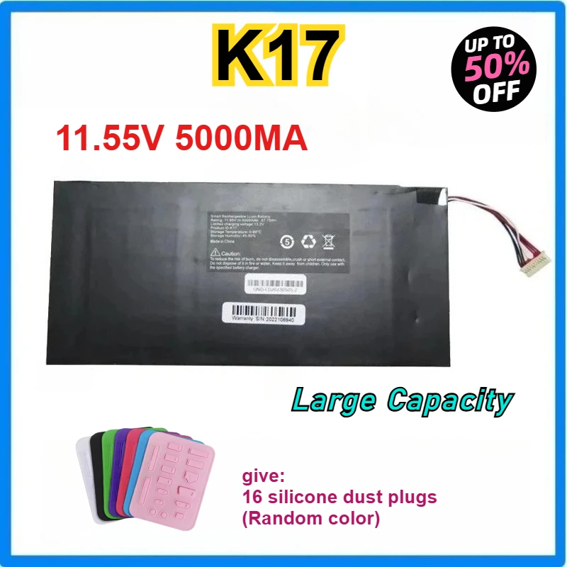 

Replacement Laptop Battery K17 11.55V 57.75WH 10PIN 7Lines New
