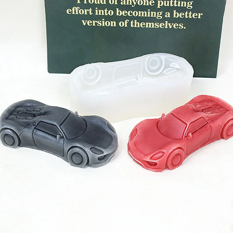 3D Sports Car Candle Silicone Mold Car Shape Handmade Scented Candle Gypsum Resin Molds Chocolate Fondant Baking Tool Home Decor