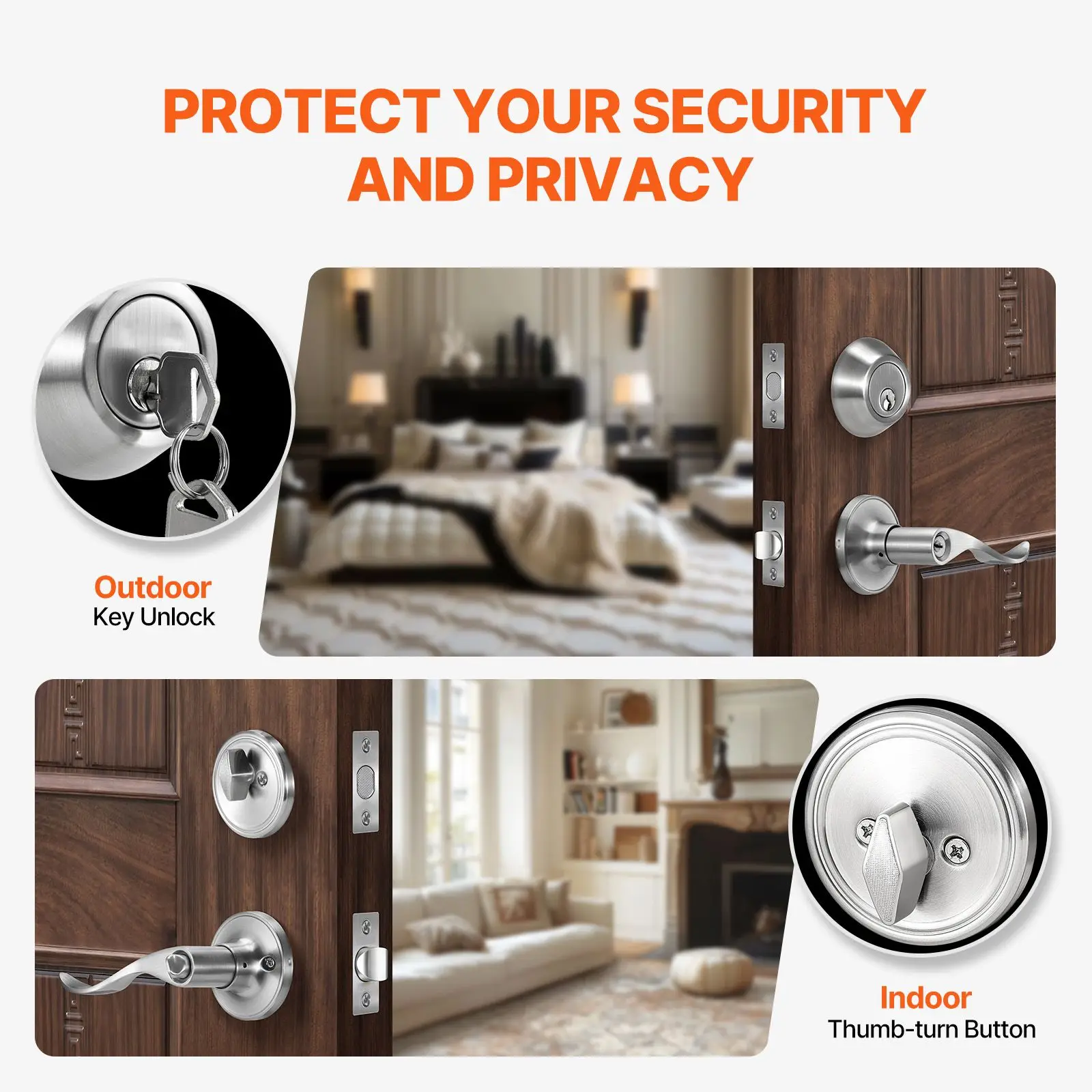 Entry Door Locksets Deadbolt 5 Pack Satin Nickel Entry Lever Single Cylinder Deadbolt  Alike Combo Pack Fit 1-3/8