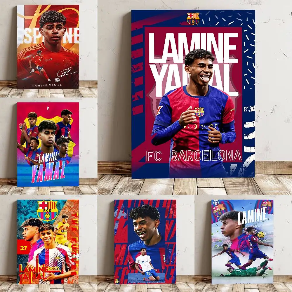 L-Lamine FootballStar Y-Yamal 27 Poster High Quality Print Waterproof Wall Art Sticker For Bar Living Room Decor Gift
