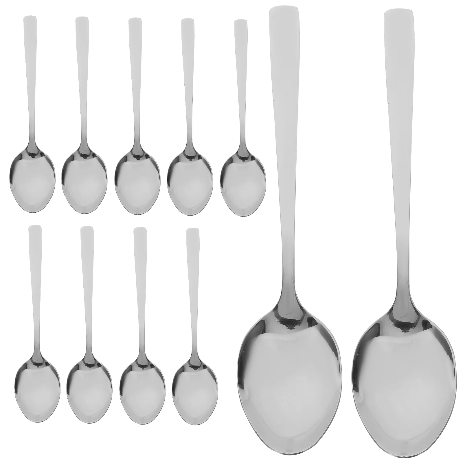 

12 Pcs Stainless Steel Tablespoon Serving Utensils Metal Spoons Dinner Silverware