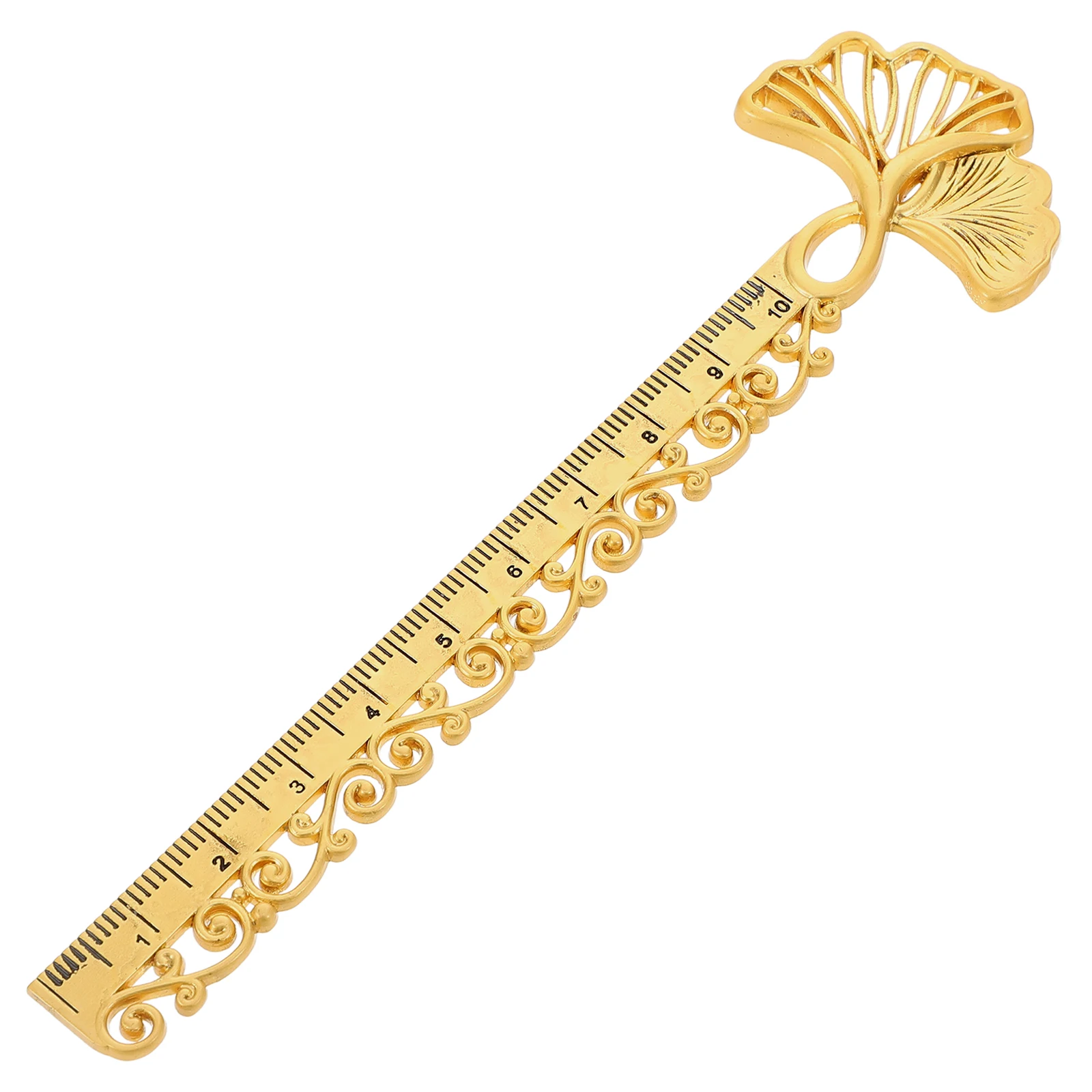 

Ancient Style Metal Butterfly Ginkgo Bookmark Ruler Creative Sewing Ruler Student Office Stationery Reading Rulers Hollow Marks